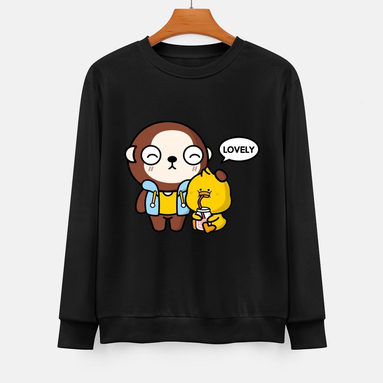 Front Patterned Long Sleeve TopLogo-Ready EasyWear